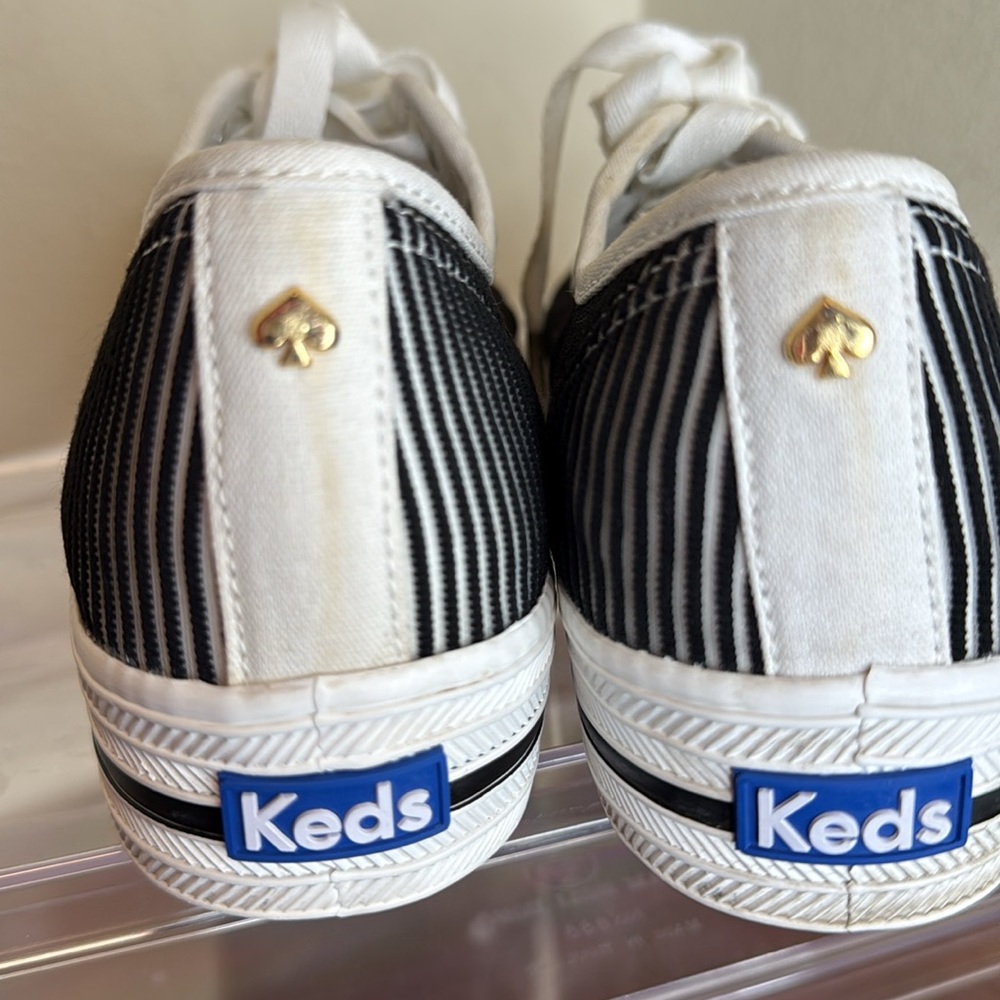 Women's Keds Kate Spade Shoes, 9.5, Black & White - Picture 7 of 11